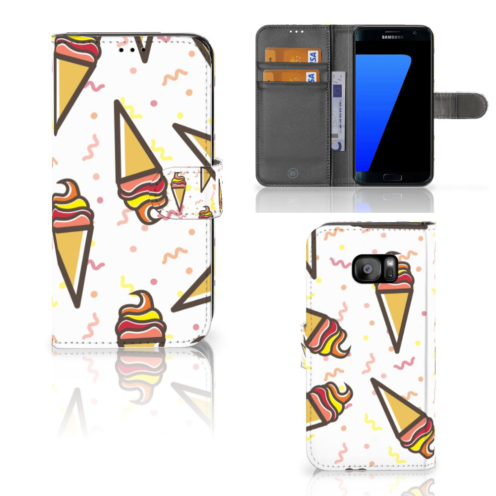 Samsung Galaxy S7 Edge Book Cover Icecream