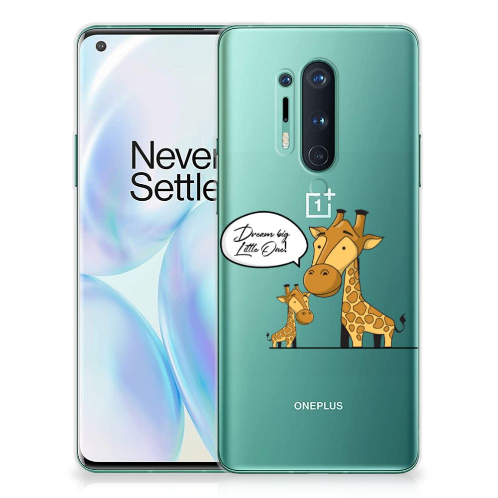 OnePlus 8 Pro Telefoonhoesje met Naam Giraffe