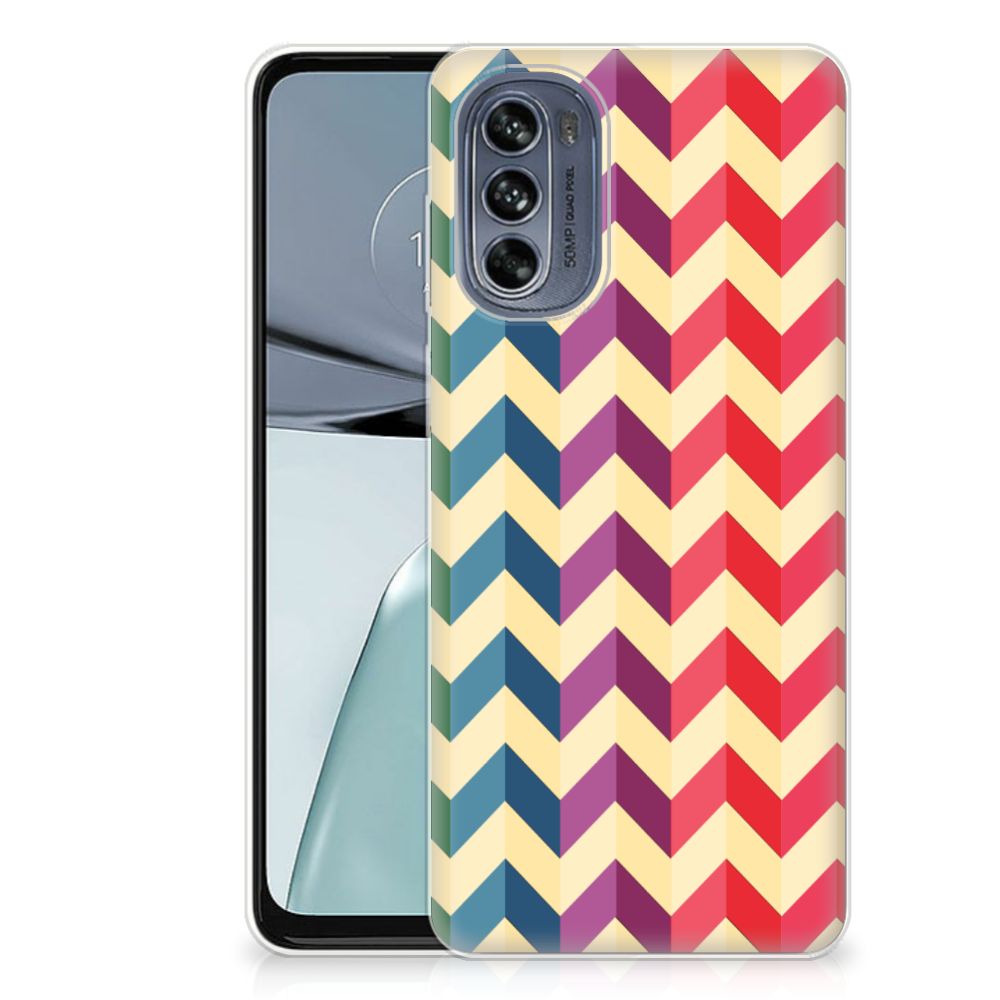 Motorola Moto G62 5G TPU bumper Zigzag Multi Color B2C Telecom