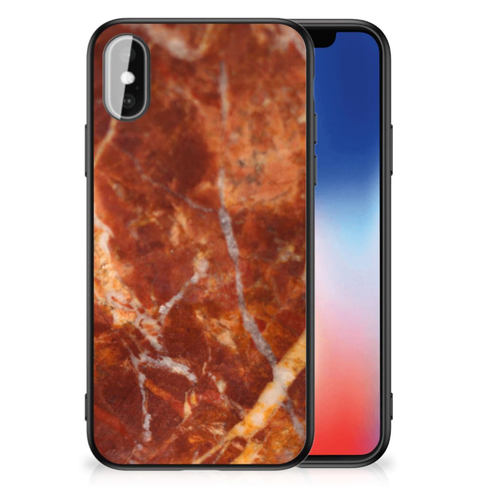 iPhone X | Xs Marmeren Print Telefoonhoesje Marmer Bruin