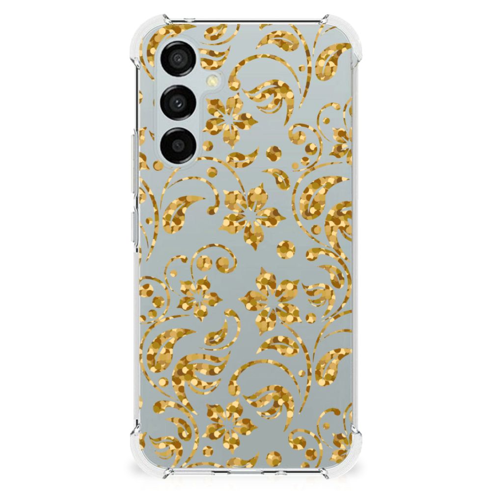 Samsung Galaxy A54 Case Gouden Bloemen
