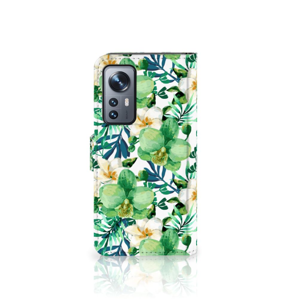 Xiaomi 12 | 12X Hoesje Orchidee Groen