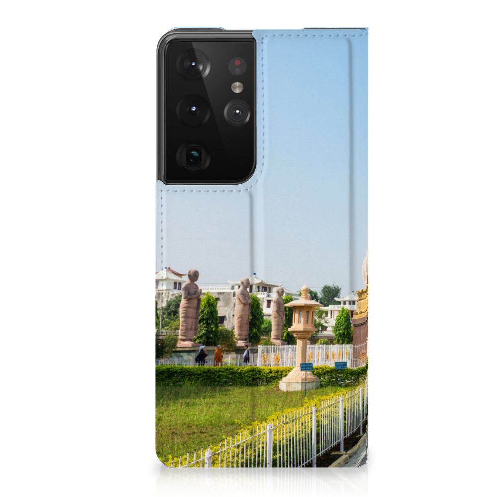 Samsung Galaxy S21 Ultra Book Cover Boeddha - B2C Telecom