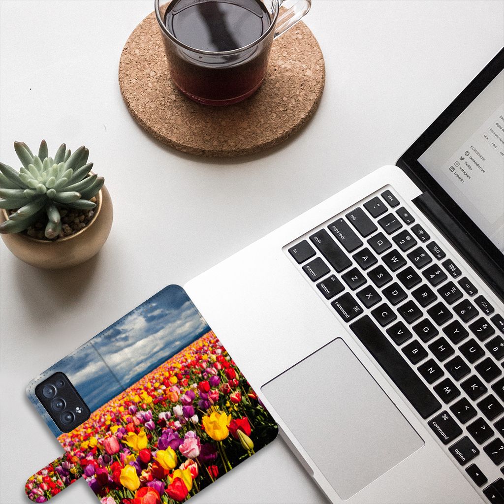 OPPO Reno 6 Pro Plus 5G Hoesje Tulpen