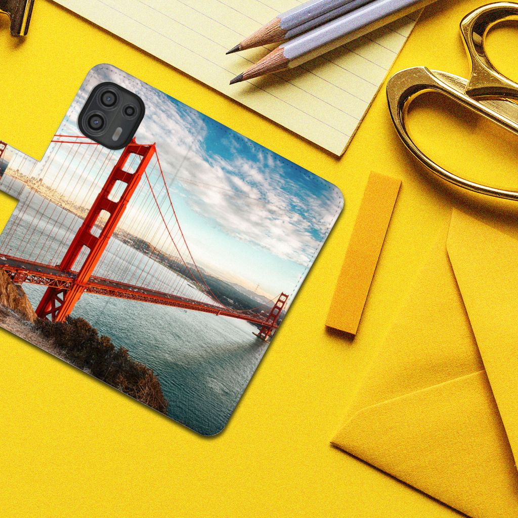 Motorola Edge 20 Lite Flip Cover Golden Gate Bridge
