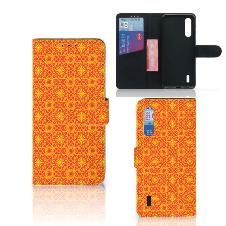 Xiaomi Mi 9 Lite Telefoon Hoesje Batik Oranje