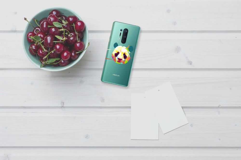 OnePlus 8 Pro Telefoonhoesje met Naam Panda Color