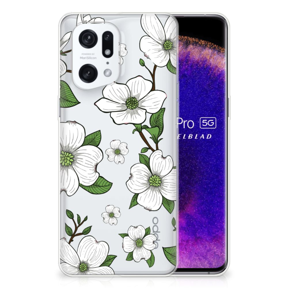 OPPO Find X5 Pro TPU Case Dogwood Flowers