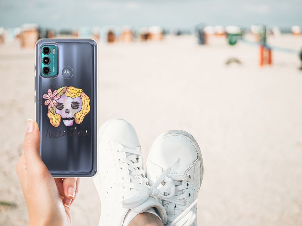 Silicone Back Case Motorola Moto G60 Boho Skull B2C Telecom