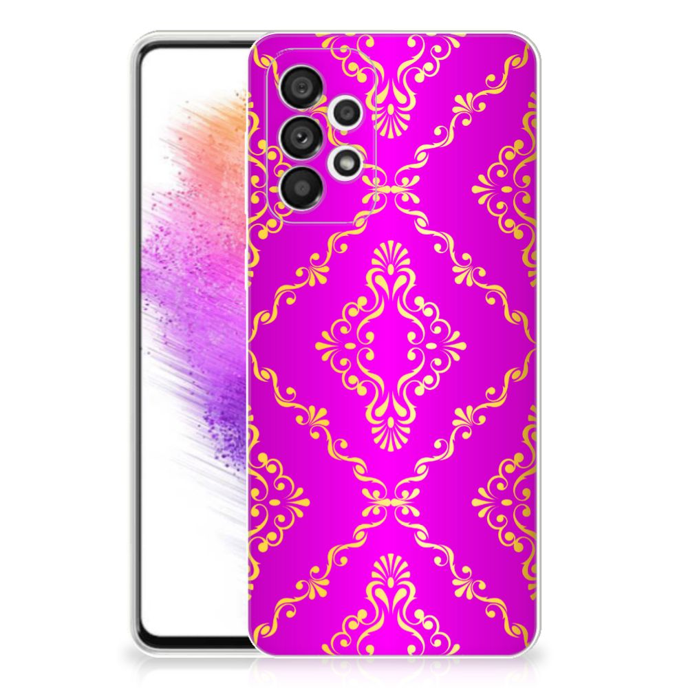 Siliconen Hoesje Samsung Galaxy A73 5G Barok Roze B2C Telecom