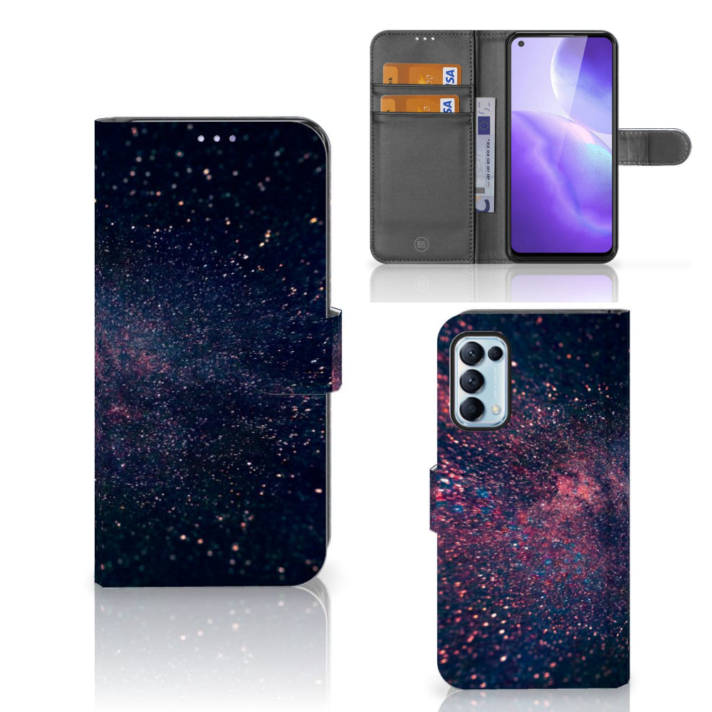 OPPO Find X3 Lite Book Case Stars