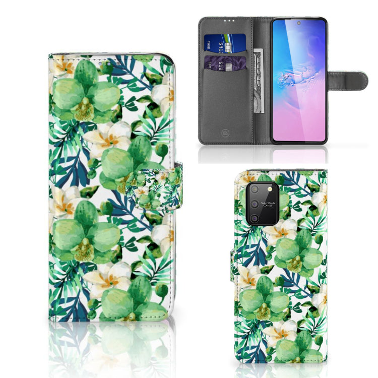 Samsung S10 Lite Hoesje Orchidee Groen