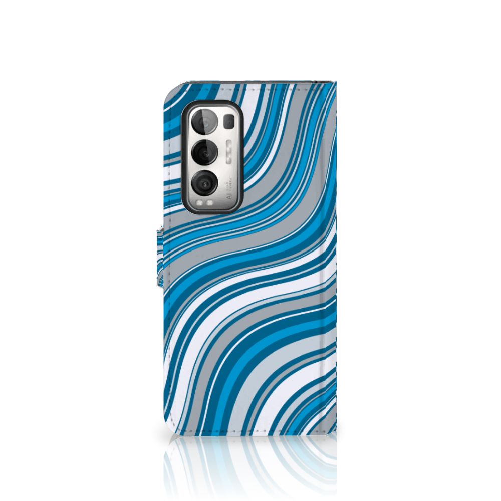 OPPO Find X3 Neo 5G Telefoon Hoesje Waves Blue