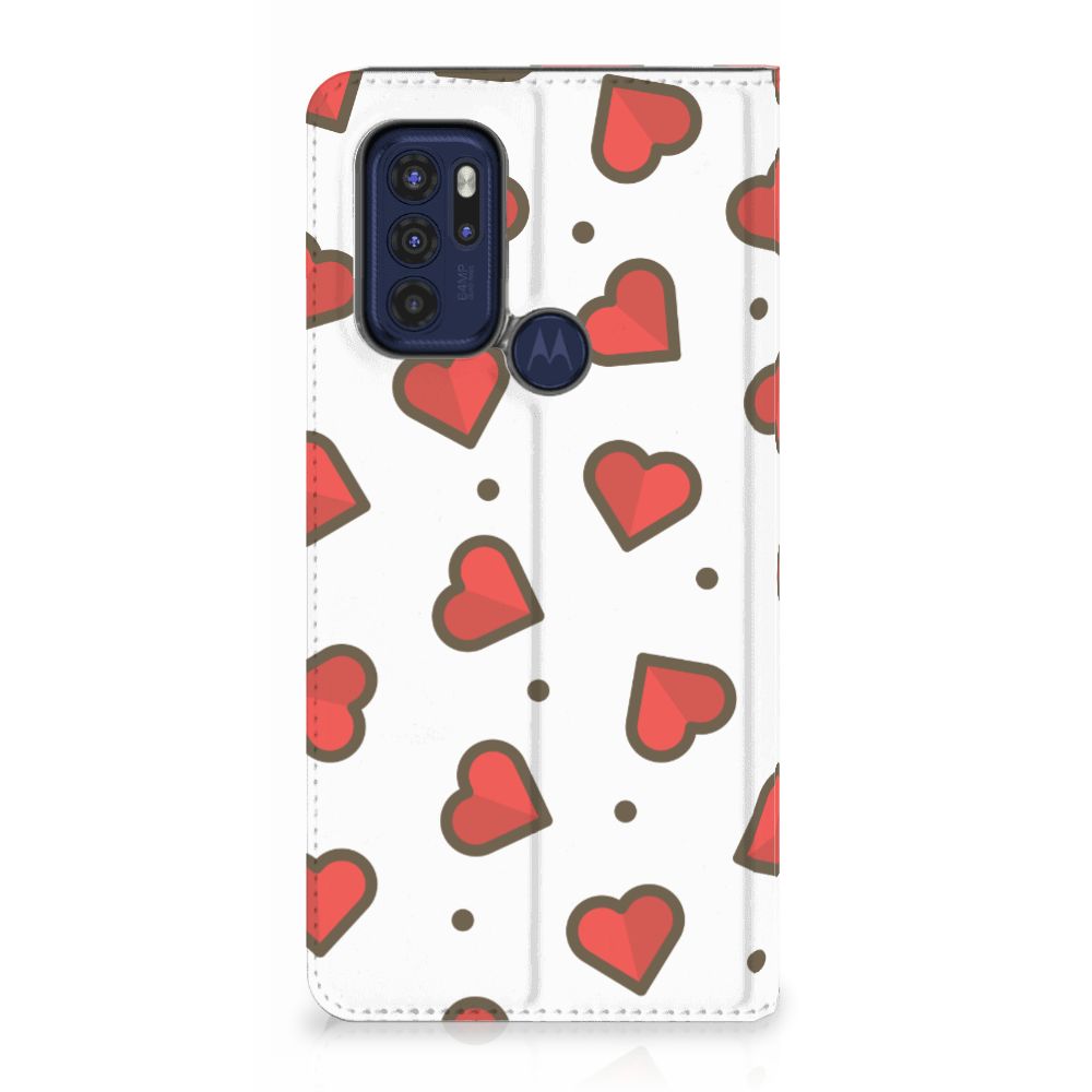 Motorola Moto G60s Hoesje met Magneet Hearts - B2C Telecom