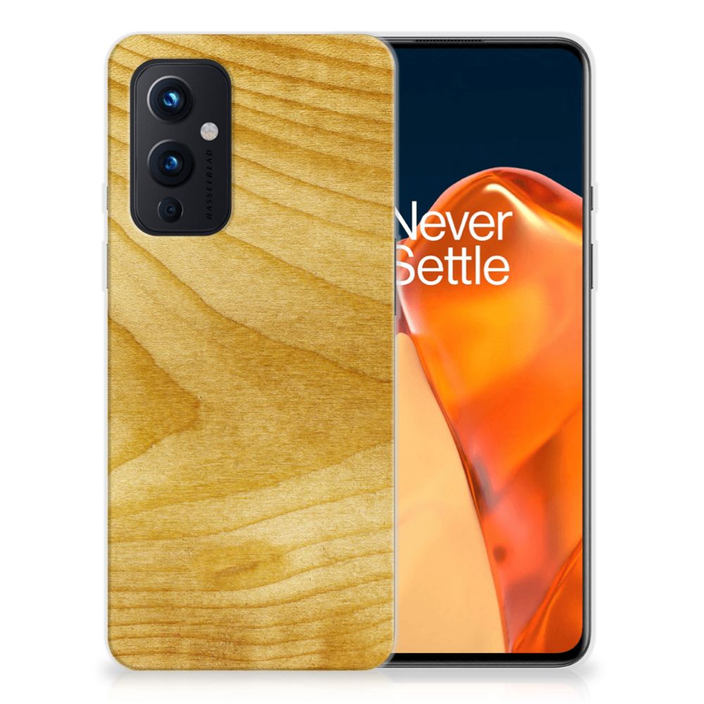 OnePlus 9 Bumper Hoesje Licht Hout