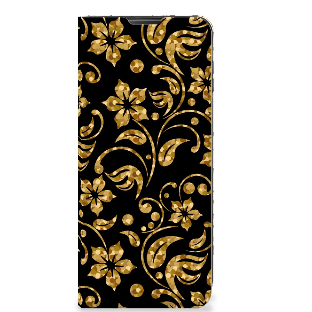 Motorola Moto G 5G Plus Smart Cover Gouden Bloemen - B2C Telecom