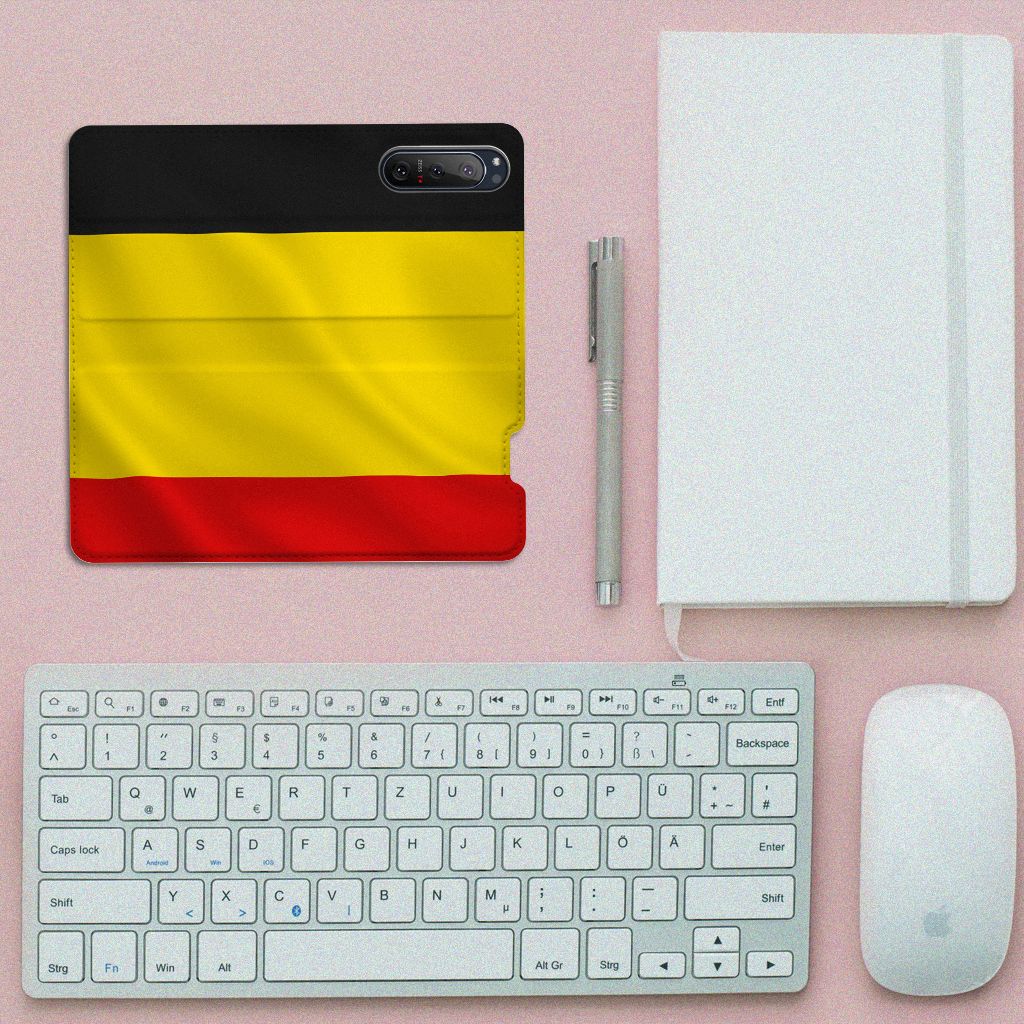 Sony Xperia 5 II Standcase Belgische Vlag - B2C Telecom