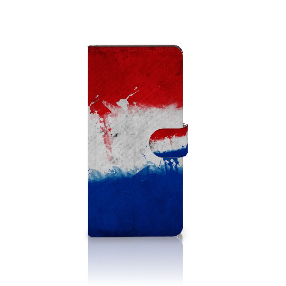 Samsung Galaxy S24 Ultra Bookstyle Case Nederland met artistiek ontwerp van de Nederlandse vlag.