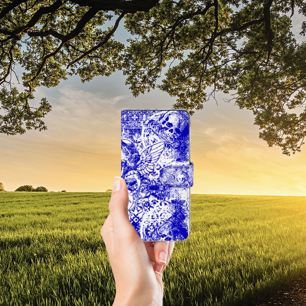 Telefoonhoesje met Naam Xiaomi Mi Mix 2s Angel Skull Blauw