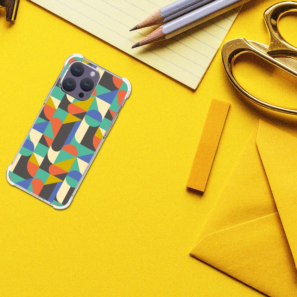 iPhone 15 Pro Max Doorzichtige Silicone Hoesje Funky Retro B2C Telecom