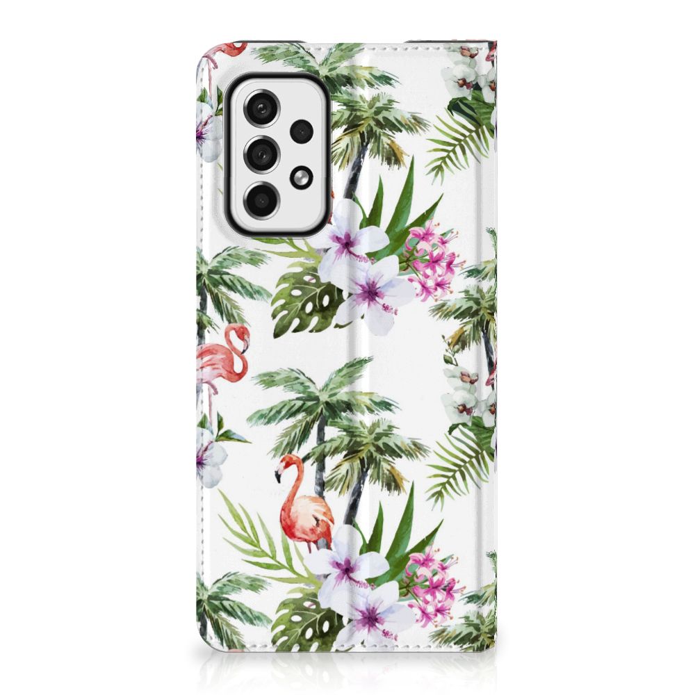 Samsung Galaxy A73 Hoesje maken Flamingo Palms - B2C Telecom