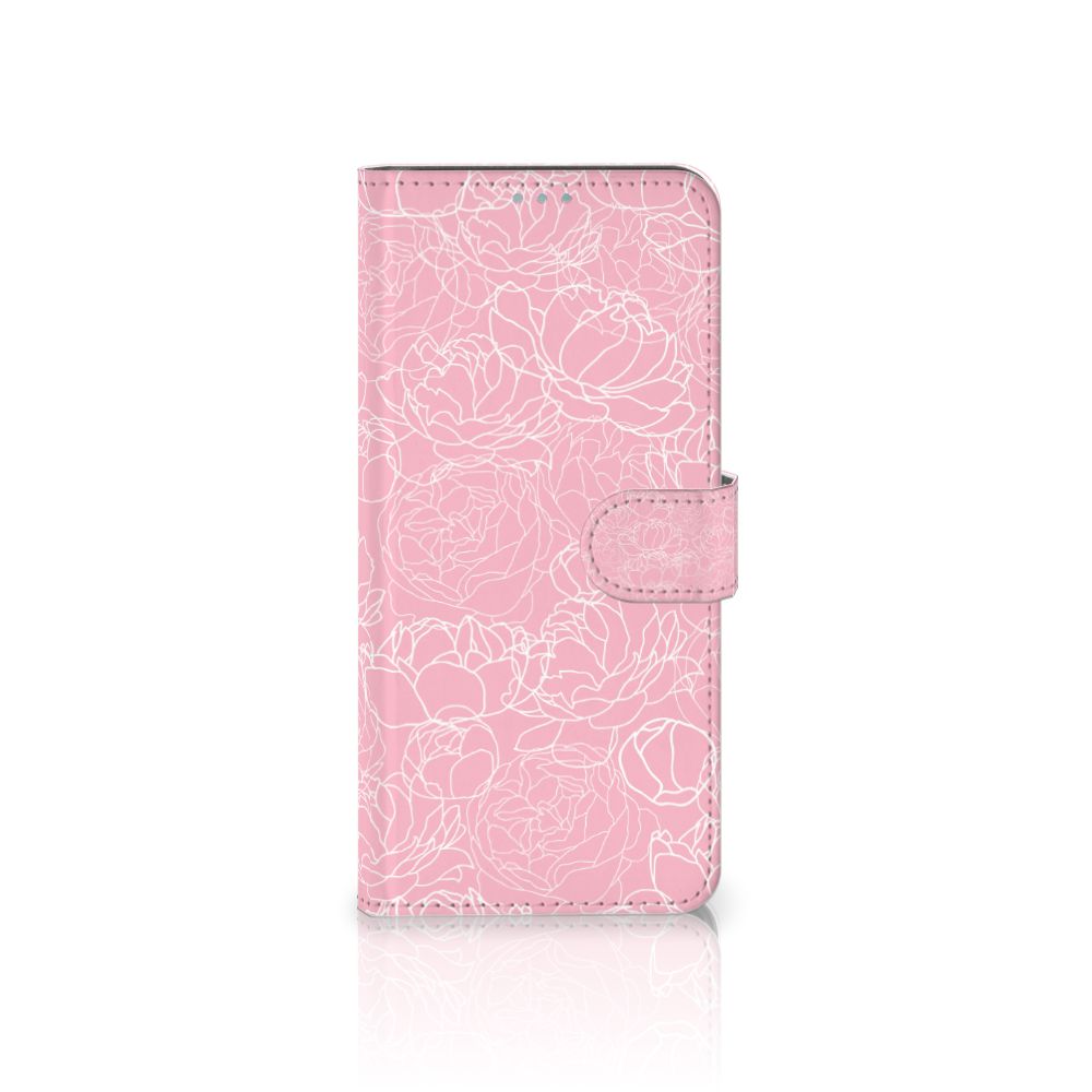 Nokia 3.4 Hoesje White Flowers