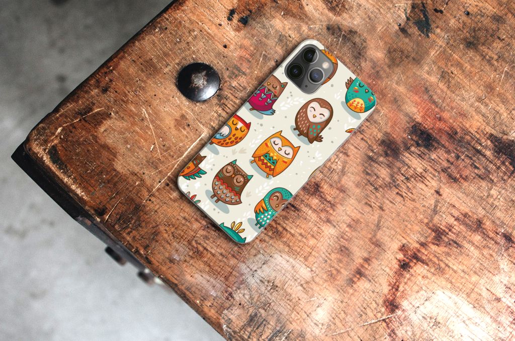 Apple iPhone 11 Pro TPU Hoesje Vrolijke Uilen