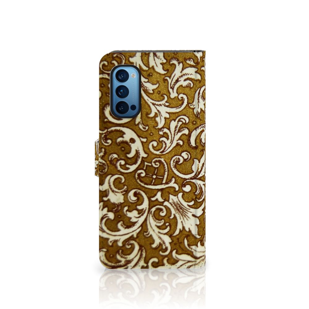 Wallet Case OPPO Reno 4 Pro 5G Barok Goud
