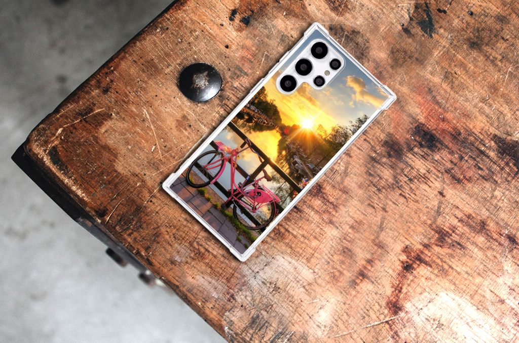 Samsung Galaxy S22 Ultra Telefoonhoesje met valbescherming Amsterdamse Grachten B2C Telecom