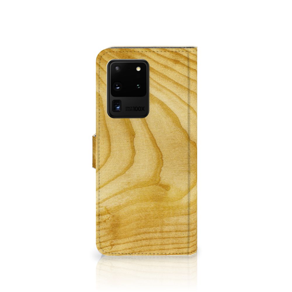 Samsung Galaxy S20 Ultra Book Style Case Licht Hout