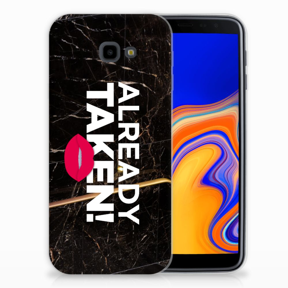 Samsung Galaxy J4 Plus (2018) Siliconen hoesje met naam Already Taken Black