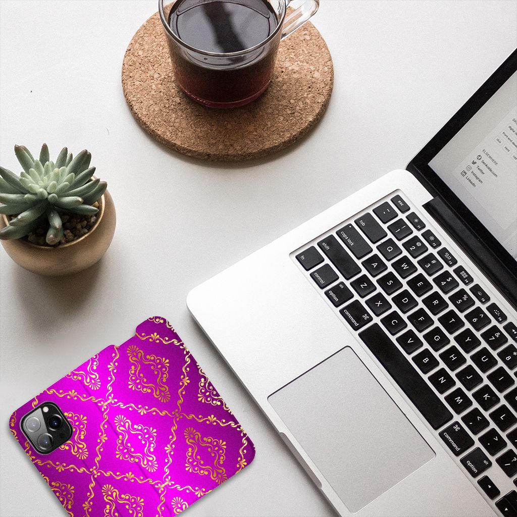 Telefoon Hoesje iPhone 14 Pro Barok Roze - B2C Telecom