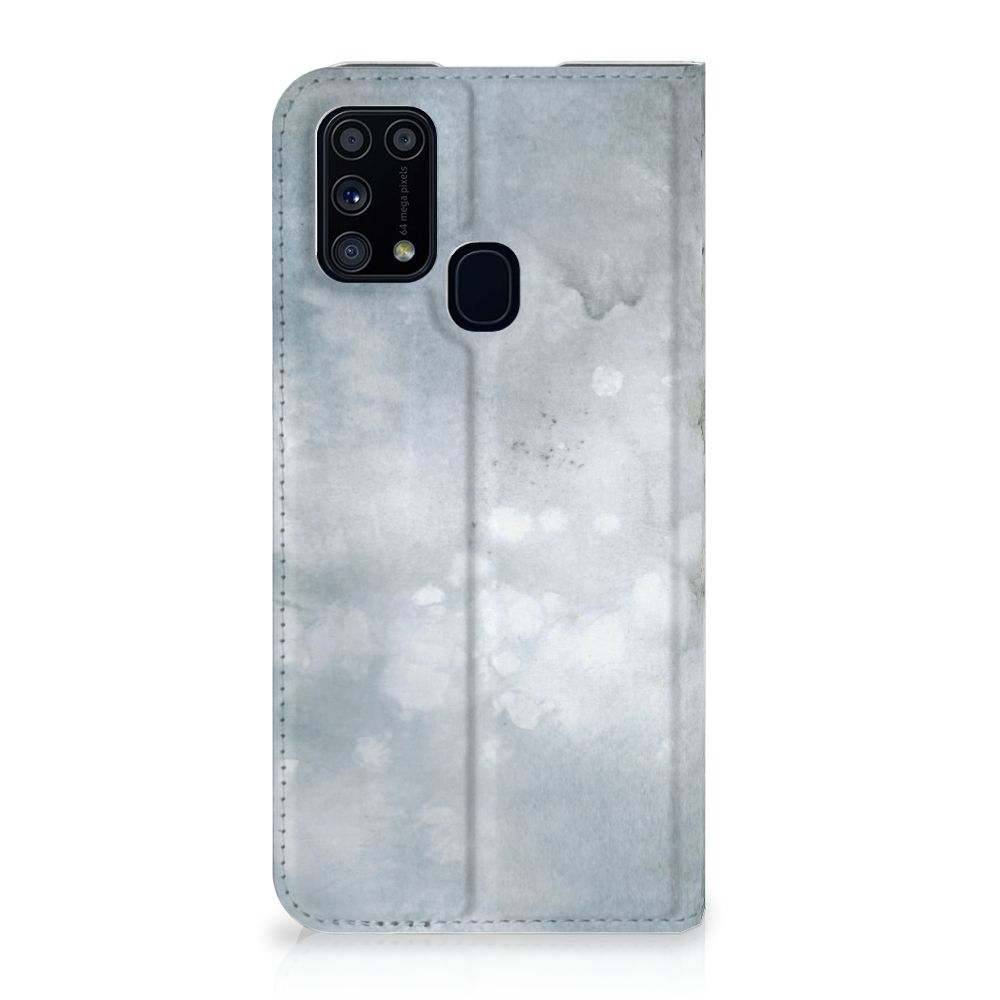 Bookcase Samsung Galaxy M31 Painting Grey - B2C Telecom
