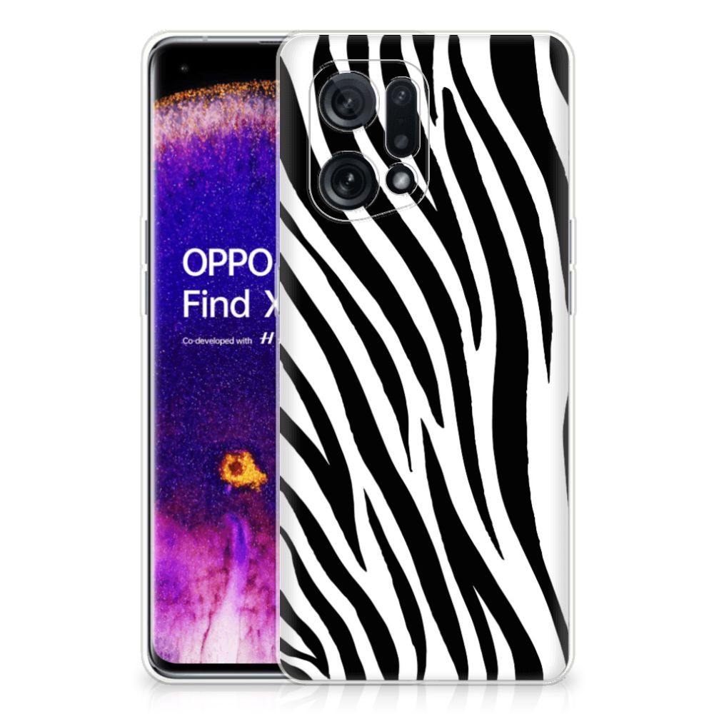 OPPO Find X5 TPU Hoesje Zebra B2C Telecom