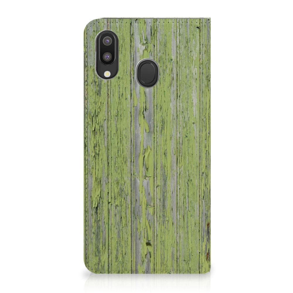 Samsung Galaxy M20 Book Wallet Case Green Wood