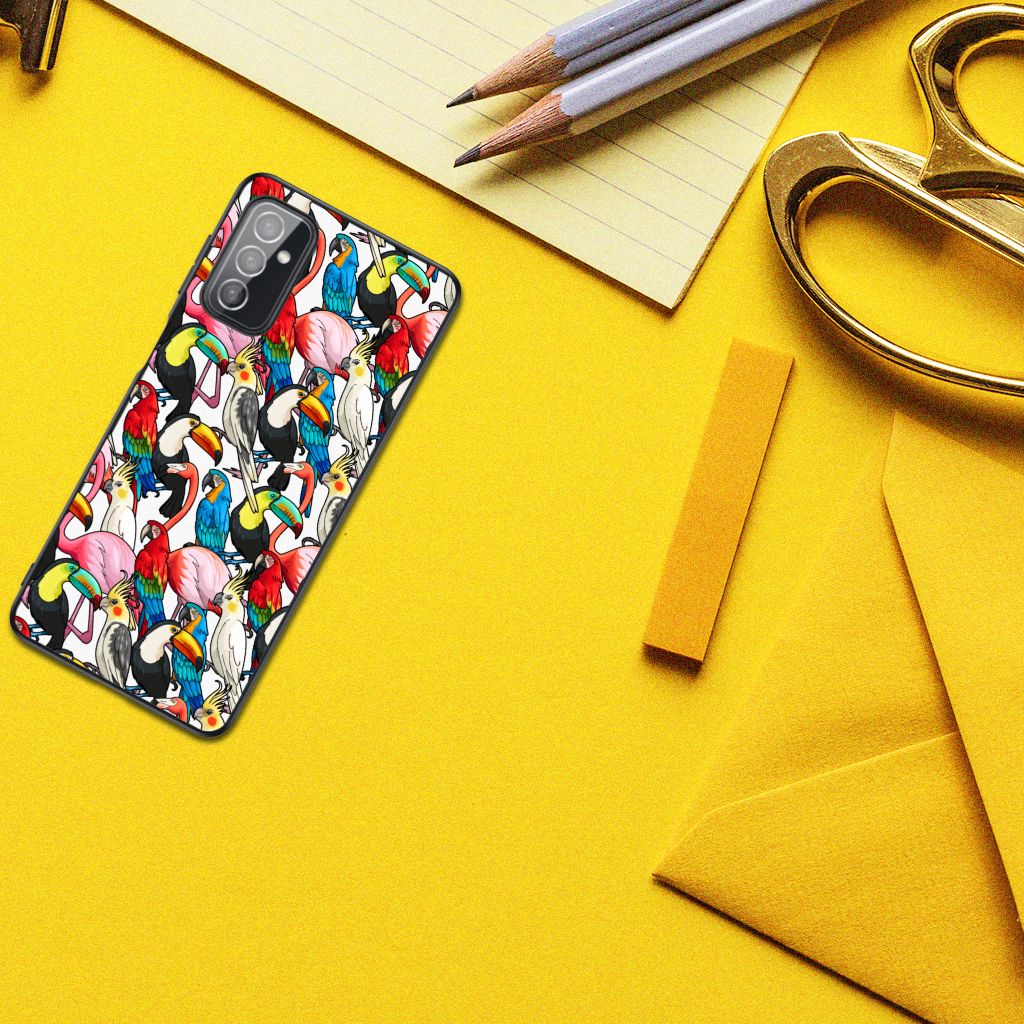 Samsung Galaxy M52 Dierenprint Telefoonhoesje Birds B2C Telecom
