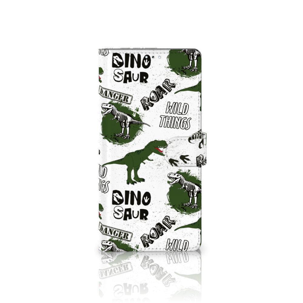 Telefoonhoesje met Pasjes voor Samsung Galaxy S22 Ultra Dinosaurus