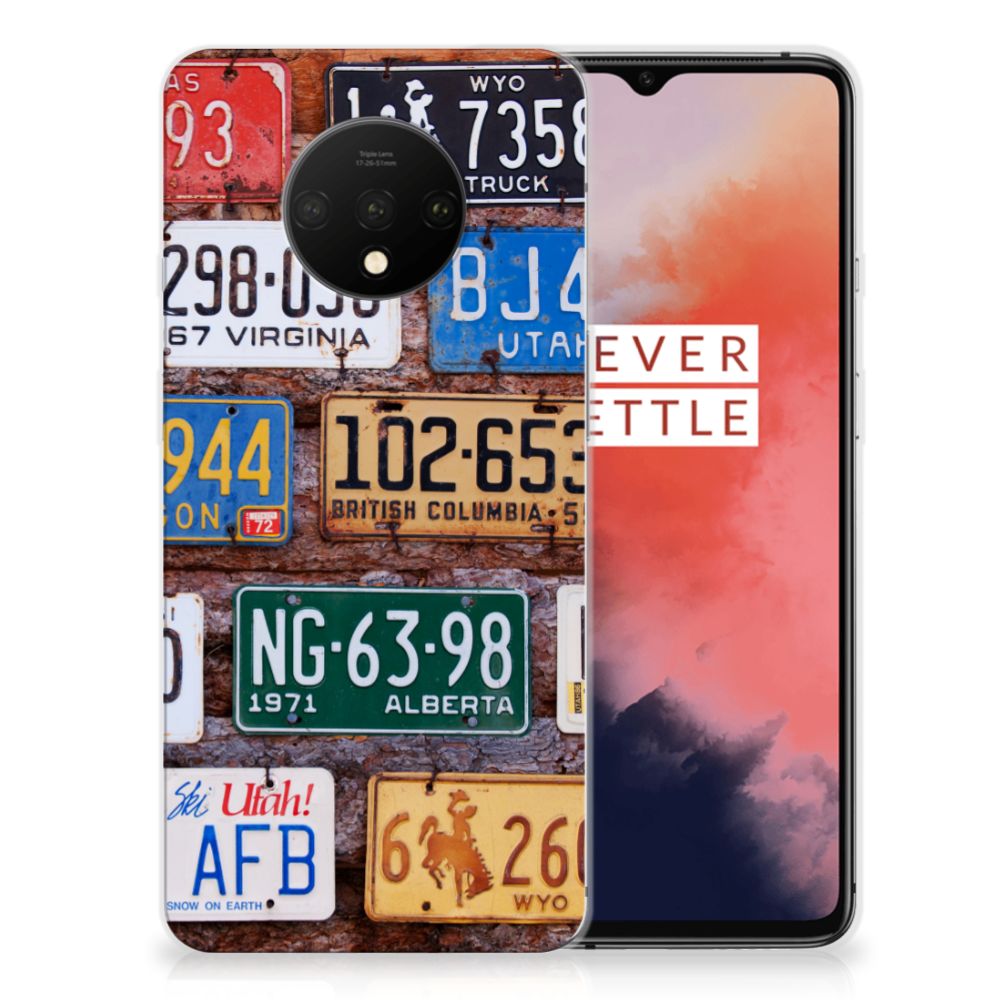 OnePlus 7T Siliconen Hoesje met foto Kentekenplaten