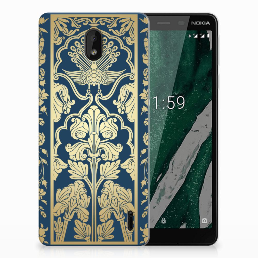 Nokia 1 Plus TPU Case Beige Flowers