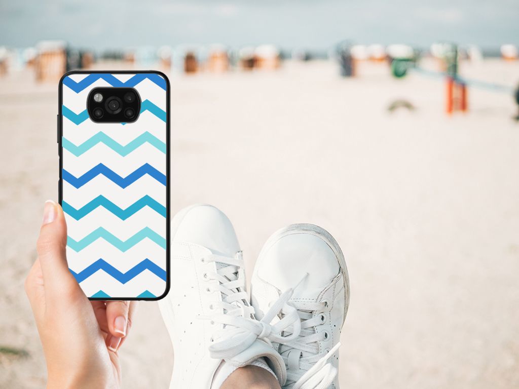 Xiaomi Poco X3 | X3 Pro Back Case Zigzag Blauw B2C Telecom