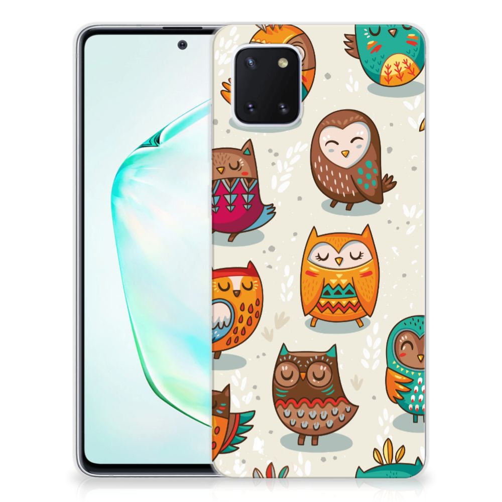 Samsung Galaxy Note 10 Lite TPU Hoesje Vrolijke Uilen