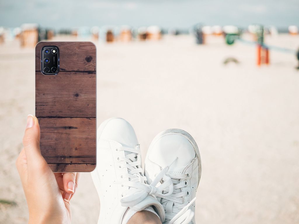 OPPO A52 | A72 Bumper Hoesje Old Wood B2C Telecom