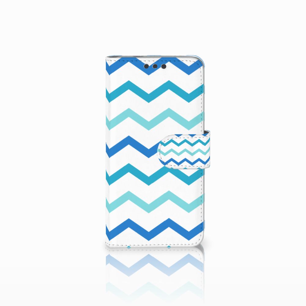 Microsoft Lumia 650 Telefoon Hoesje Zigzag Blauw