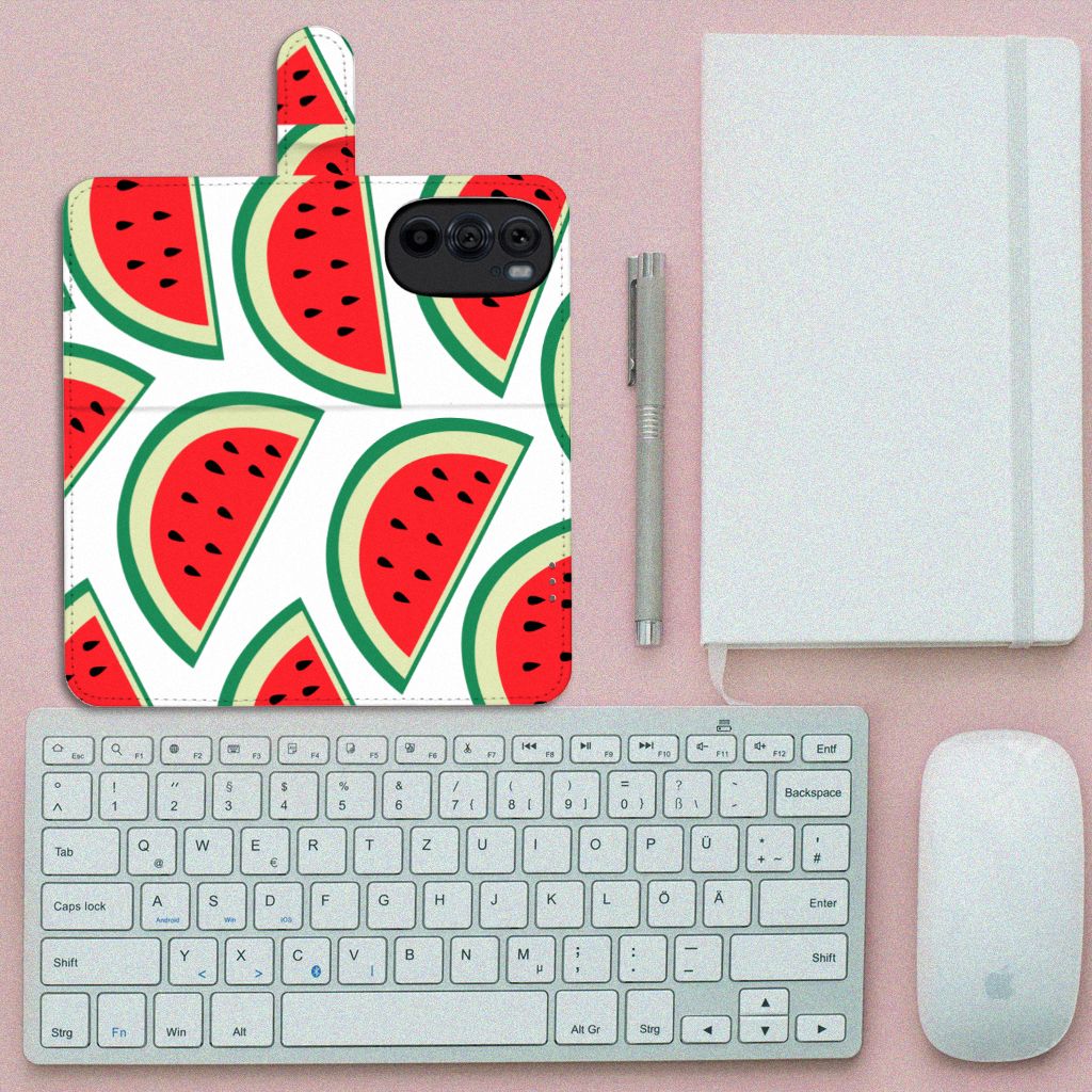 Motorola Edge 30 Pro Book Cover Watermelons