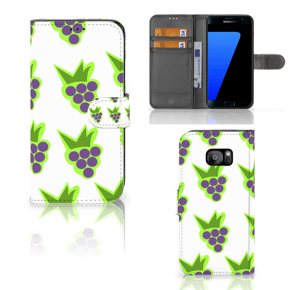 Samsung Galaxy S7 Edge Book Cover Druiven