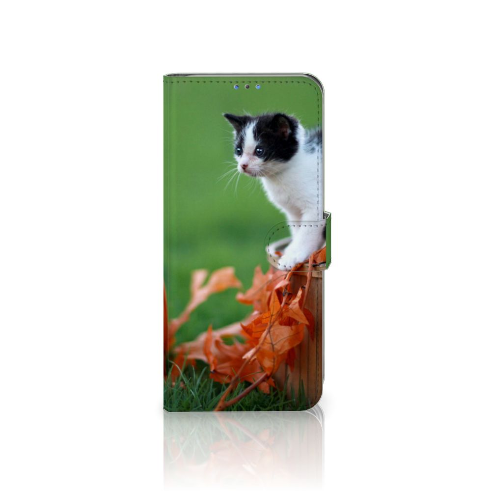 Motorola G8 Power Lite Telefoonhoesje met Pasjes Kitten