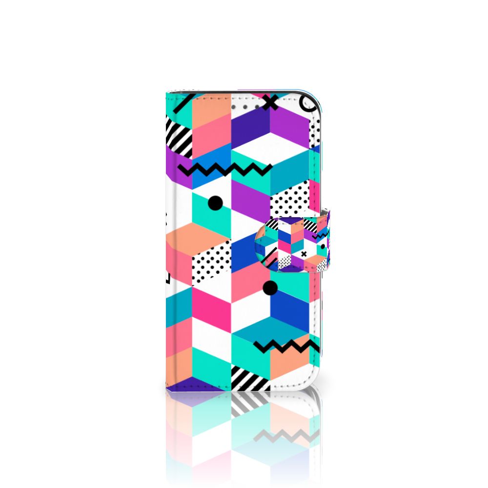 Apple iPhone 12 Mini Book Case Blokken Kleurrijk