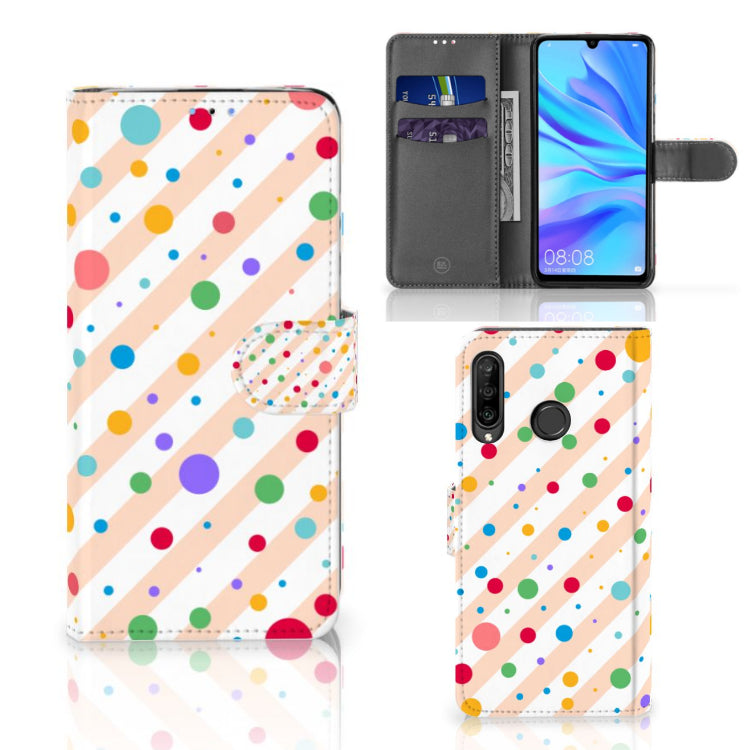 Huawei P30 Lite (2020) Telefoon Hoesje Dots