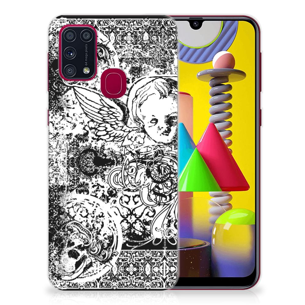 Silicone Back Case Samsung Galaxy M31 Skulls Angel B2C Telecom