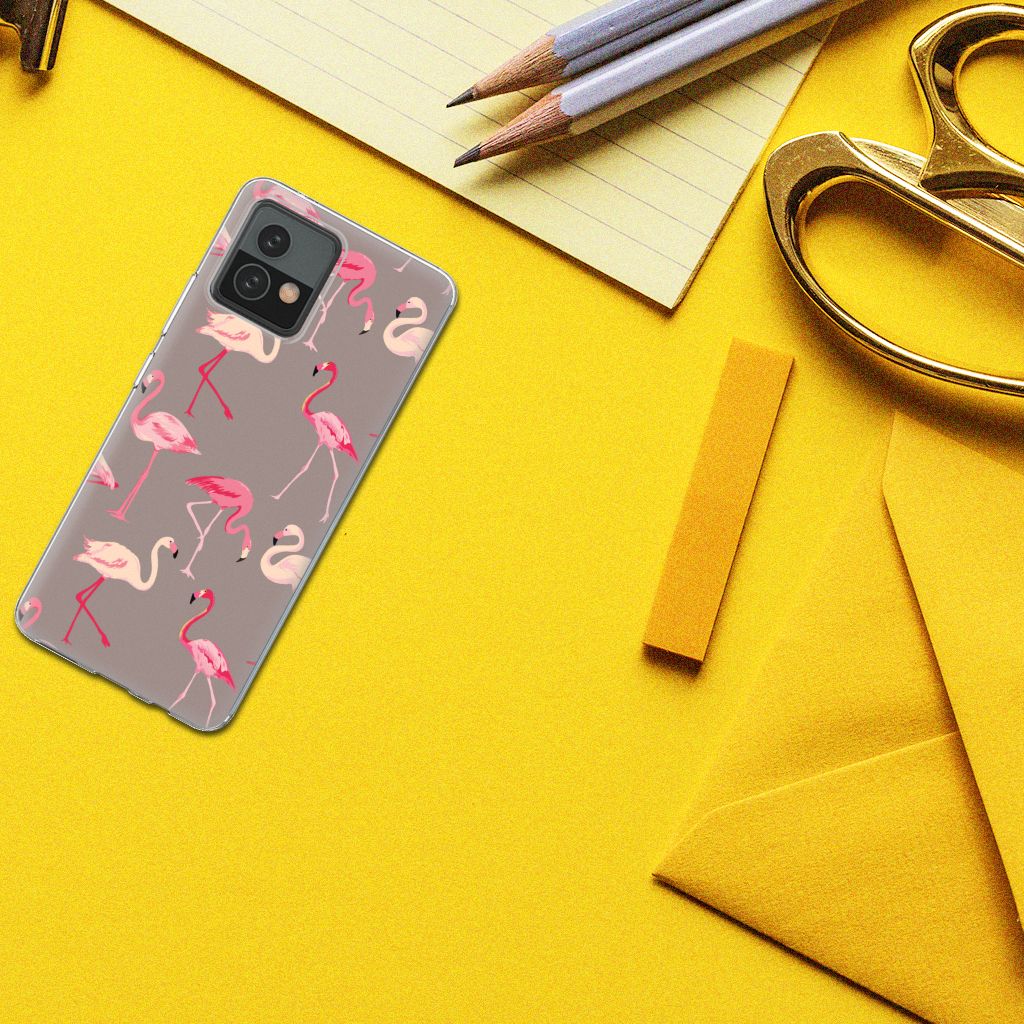 Motorola Moto G72 TPU Hoesje Flamingo B2C Telecom